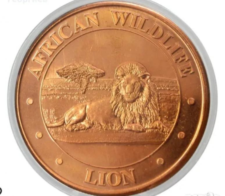 1 oz copper bar 99.9 % чисто медно кръгло кюлче Lion