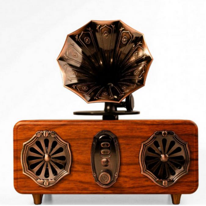 Bluetooth радио колонка As36, 2x5w, 1800mah  ретро и мощна