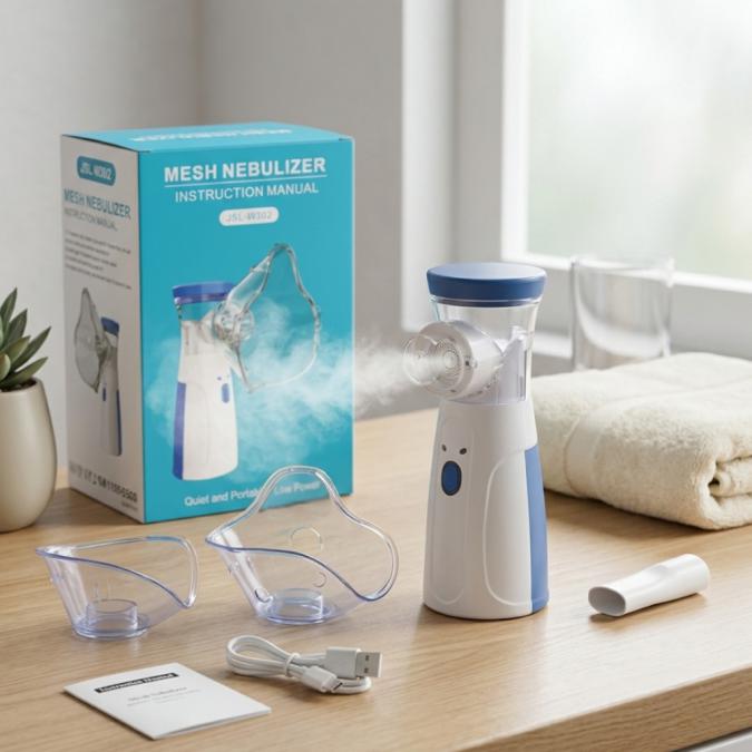 Преносим ултразвуков инхалатор  тих, компактен и подходящ за деца и в