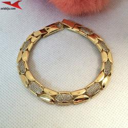 Гривна с 14К златно покритие и с цирконий