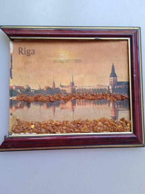 Картина с балтийски кехлибар 12 15 см