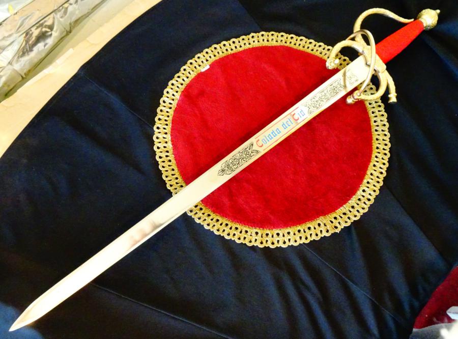 Старинен меч Colada del Cid, Toledo, позлата.