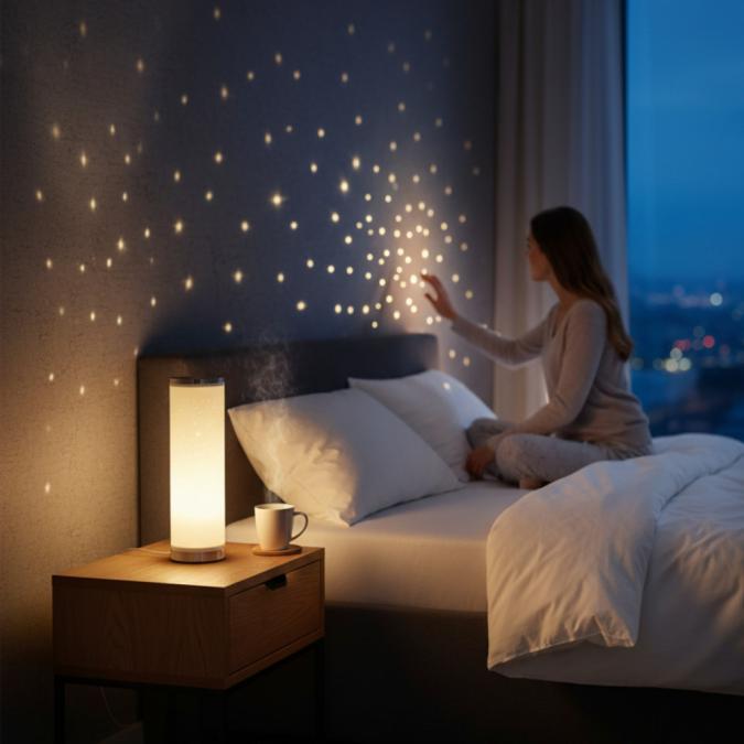 LED настолна лампа със Звезден ефект