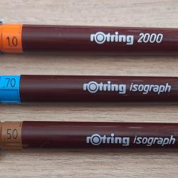3 Рапидографи Rotring Isograf