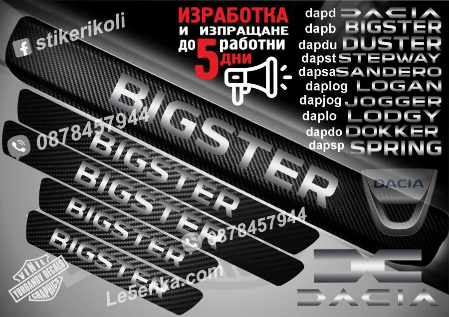 Dacia Bigster прагове от карбон