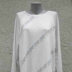 3XL Нова блуза в бяло и сиво