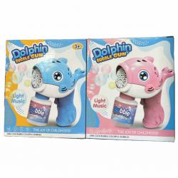 Детски балонен пистолет Dolphin Bubble Gun  с музика и светлини