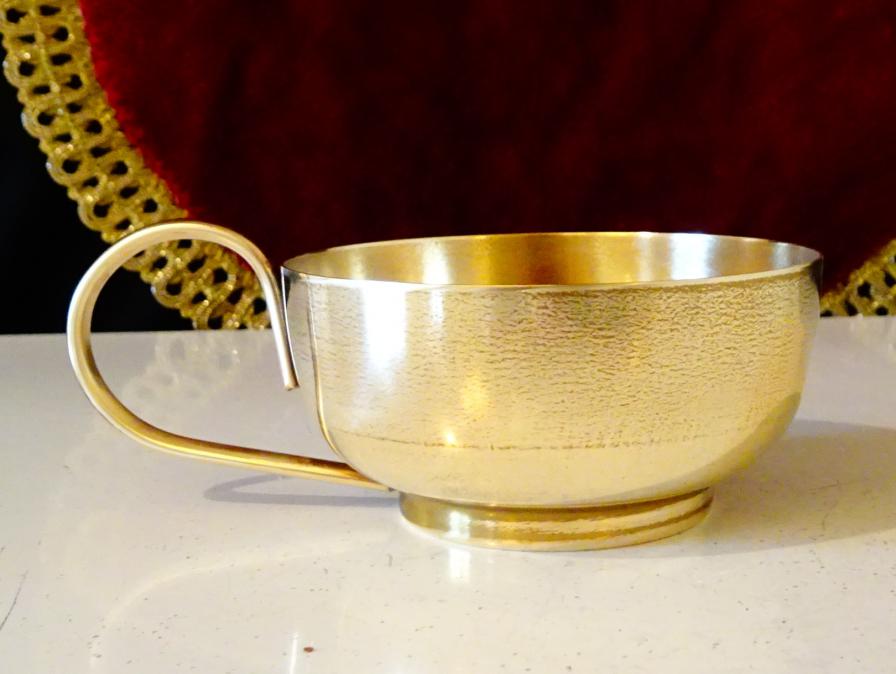 Бронзова чаша, позлата, 160 мл.