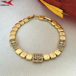 Гривна с 14К златно покритие и с цирконий