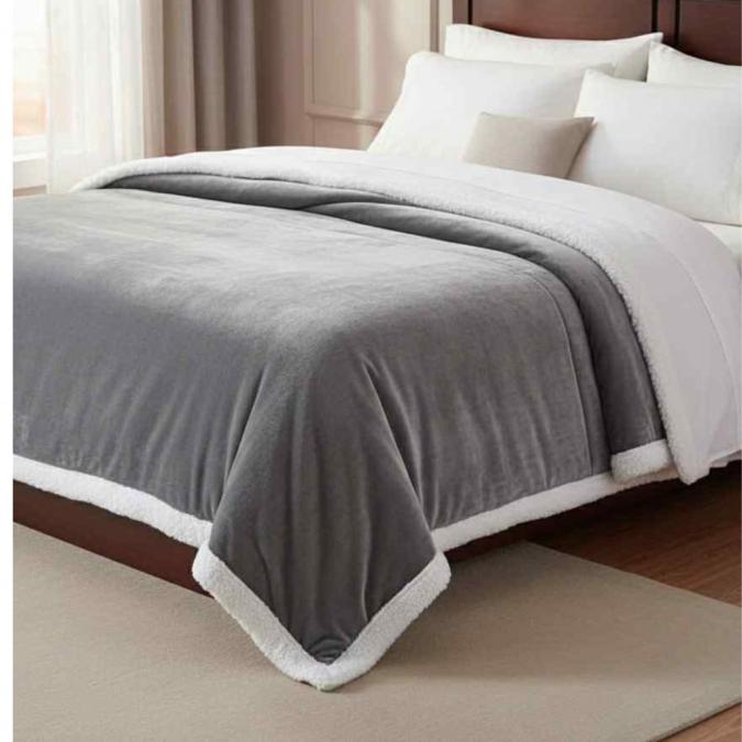 Топло и уютно дори в най-студените вечери  двустранно одеяло тип Шер