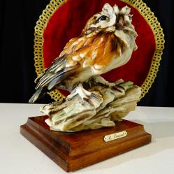 Порцеланова статуетка Бухал, Сова, Capodimonte от R. Pennati.