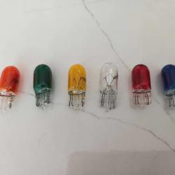 Цветни крушки за габарит на фар, фарове, страничен мигач, Т10