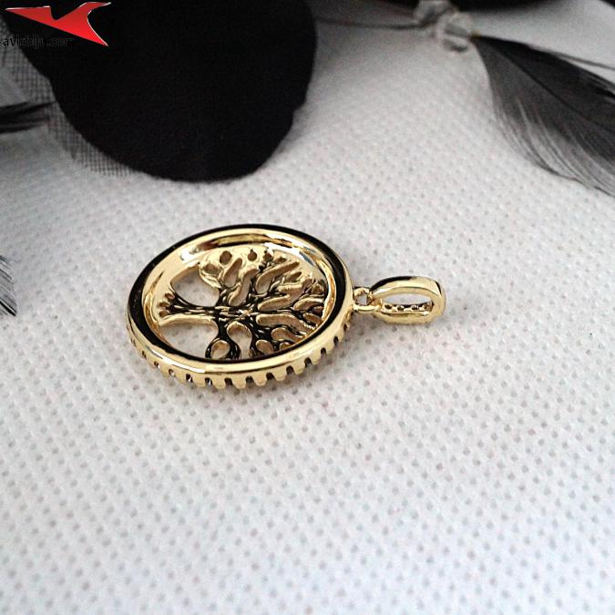 Висулка с 14К златно покритие и с цирконий