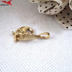 Висулка с 14К златно покритие и с цирконий