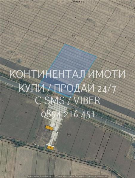 Код 63171. Парцел 8800м2 с правилна правоъгълна форма с лице 75м на ас