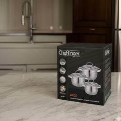 Cheffinger - комплект тенджери от неръждаема стомана  здравина, стил
