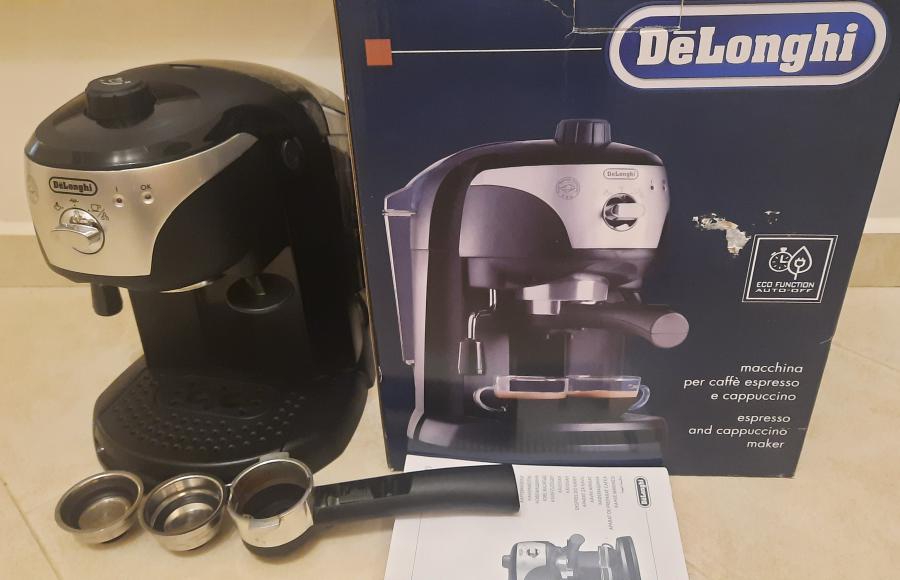 Delonghi Ec221. B-еспресо машина с крема диск