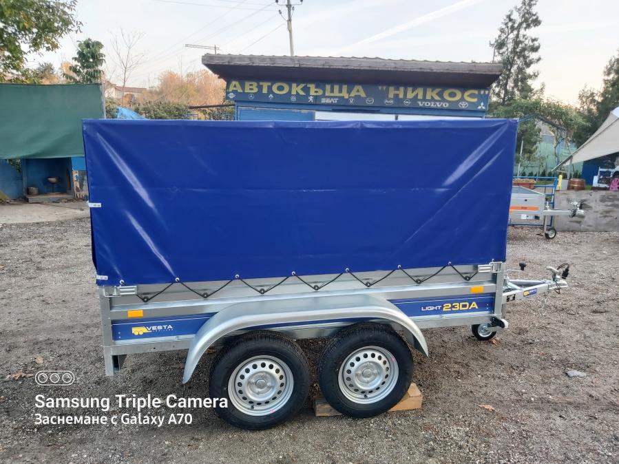 Туристическо ремарке Vesta Light 23da с брезент и шпригли H-120
