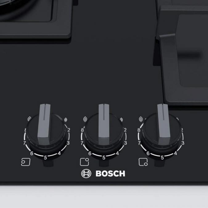 3бр.  Плот за вграждане Bosch Ppc6a6b20 с Flameselect, Газ, 3 Нагреват