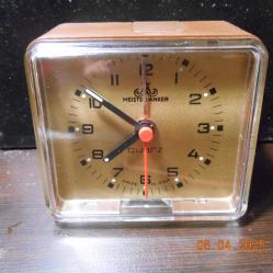 Meister Anker Quartz Alarm Clock -vintage 70 made in GDR