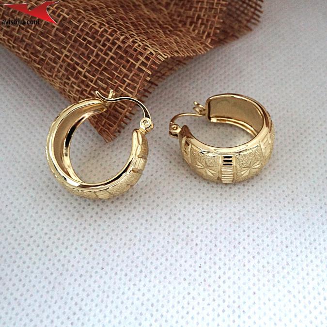 Обеци с 14К златно покритие