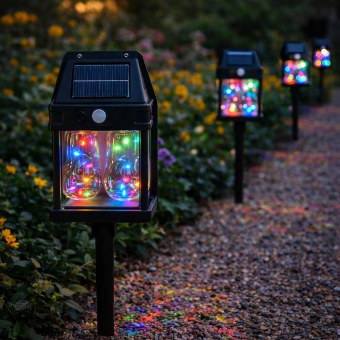 Соларна градинска лампа Hw-889c-2 - естествена и енергоспестяваща свет