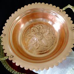 Меден съд, купа, сахан, чиста червена мед.