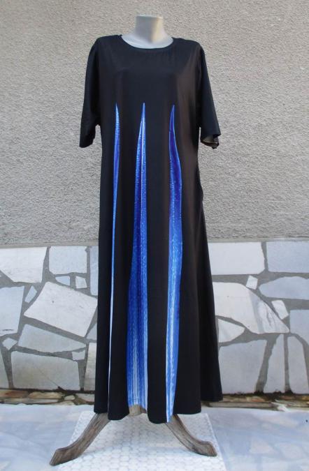 3XL 4XL - Нова дълга разкроена рокля
