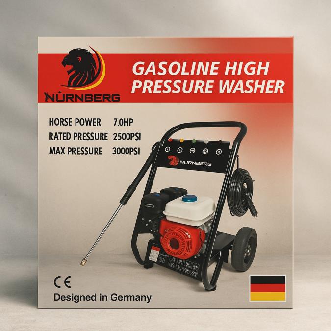 Бензинова водоструйка N rnberg 7.0 HP  3000 PSI мощ за безкомпромисно
