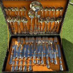 Немски комплект посребрени прибори 51 части