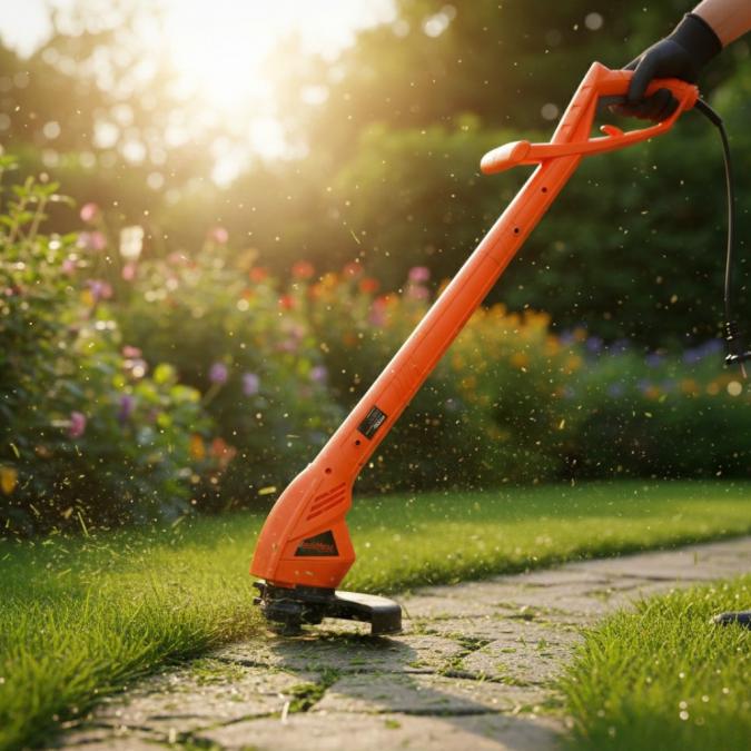 Електрически тример за трева 800w  лек, тих и прецизен за малки и сре