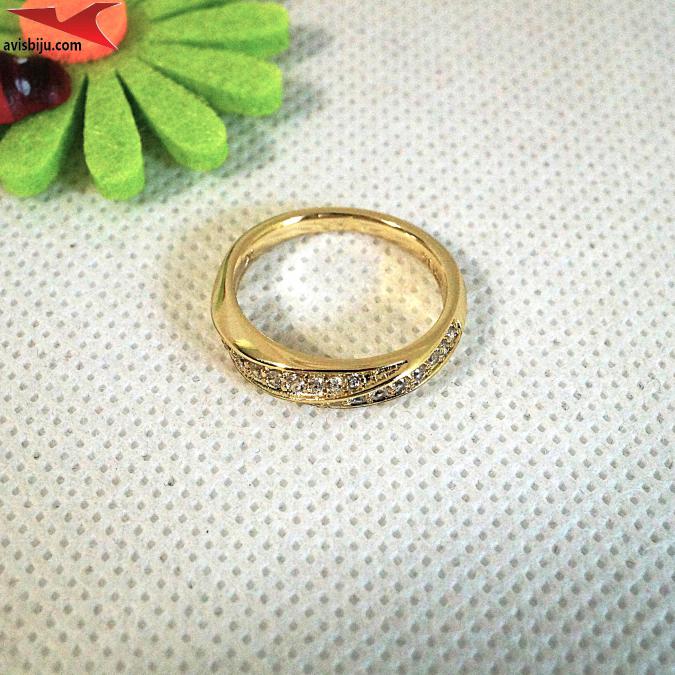 Пръстен с 14К златно покритие и с цирконий