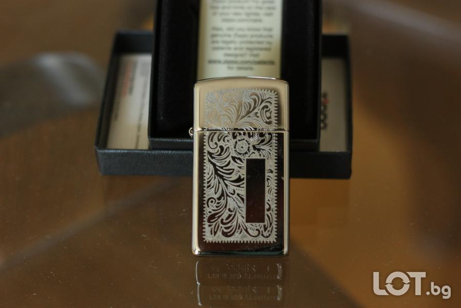 Запалка Zippo Slim Venetian High Polish Chrome модел 1652
