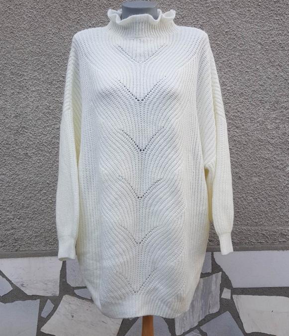 7XL нов пуловер Kiabi в бяло