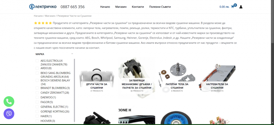 Части за Електроуреди  Качество Гарантирано