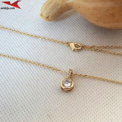 Колиета с 14К златно покритие и с цирконий