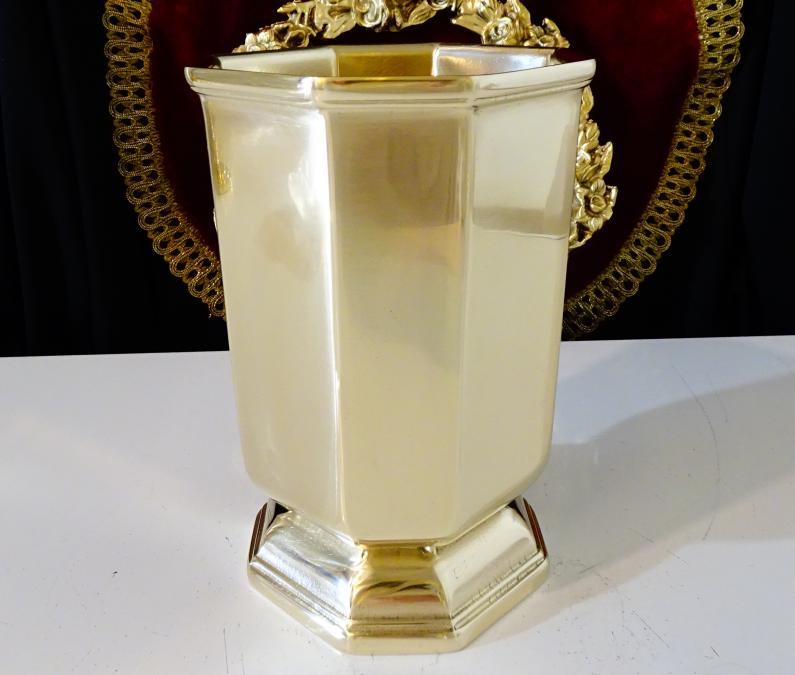 Масивна ваза от месинг Collini, 820 гр.