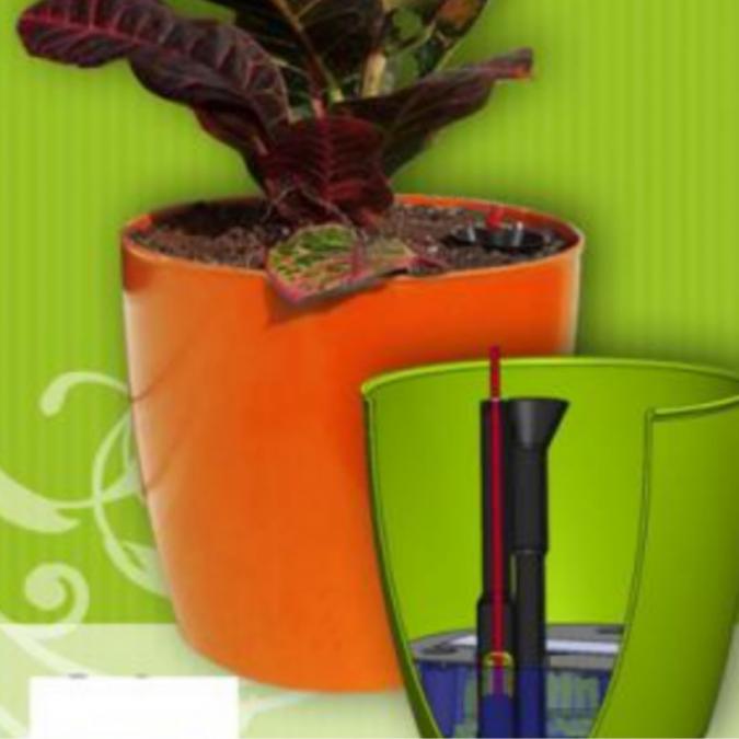 Саксия с поливна система 18 H16 см - за здрава коренова система