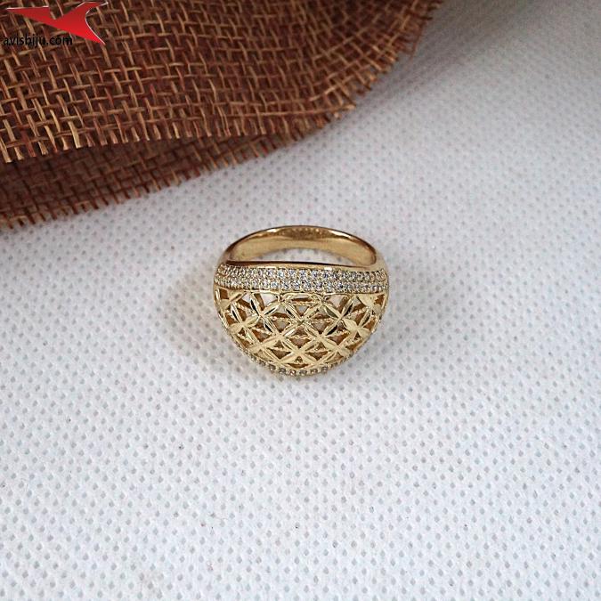 Пръстен с 14К златно покритие и с цирконий