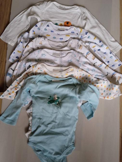 Боди с дълъг ръкав 6 броя размер 86 92