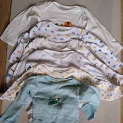 Боди с дълъг ръкав 6 броя размер 86 92