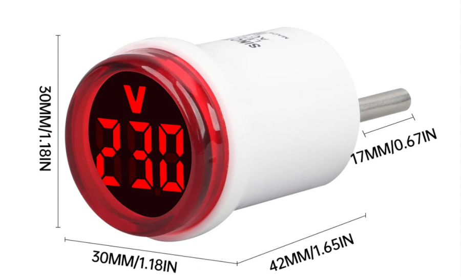 30 мм AC 230v волтметър с LED цифров дисплей