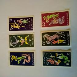 Серия от 6 пощенски марки от България 1969 г.