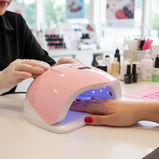 Професионална UV LED лампа Polyuv 110w  за всички гел лакове, авто се