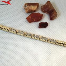 Гривна с 14К златно покритие и с цирконий