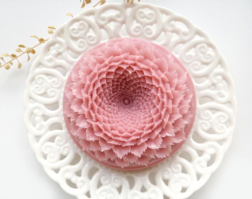 Декоративен ароматен сапун с флорални мотиви, подарък за сватба