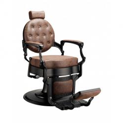 Бръснарски стол Mae - кафяв черен