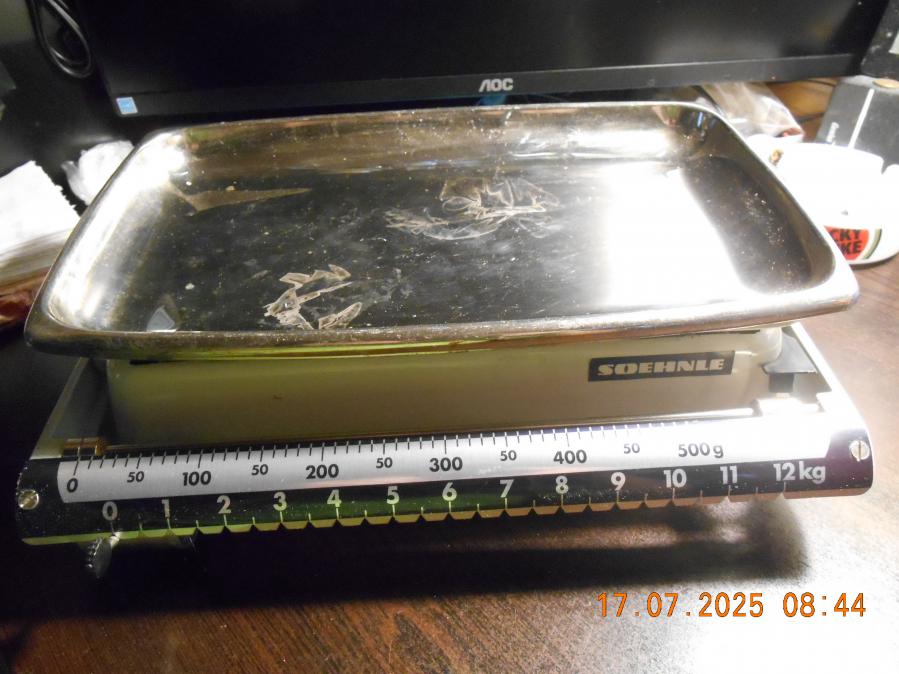 Soehnle Sliding 12 KG White Kitchen Scale Germany - Vintage 1960