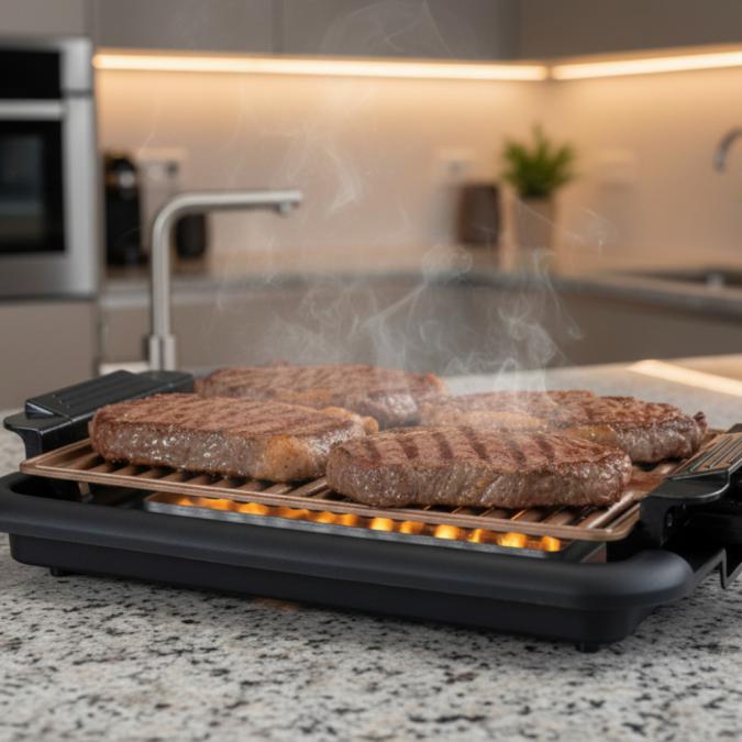 Бездимна скара Oliver Voltz Ov51015n  1200w, незалепваща плоча 37.8 2