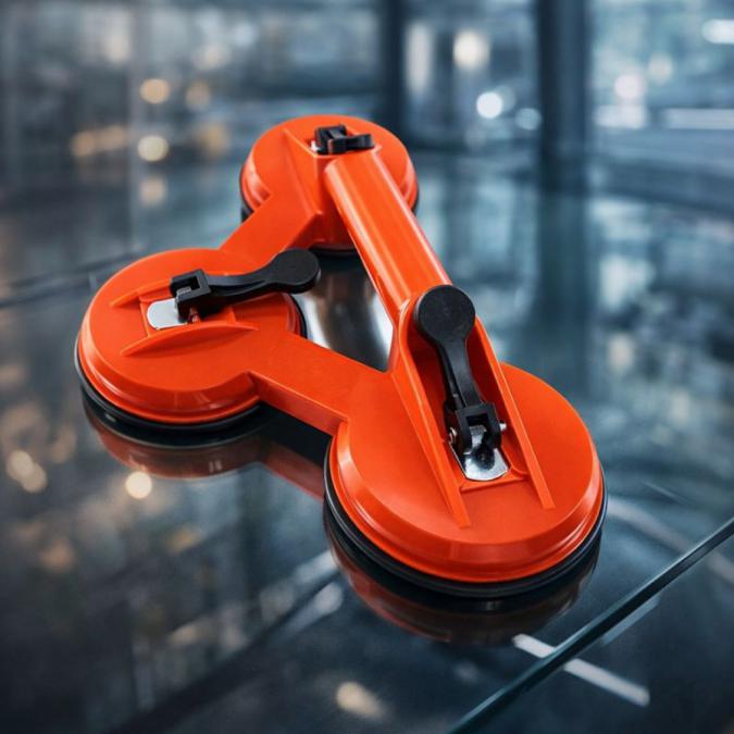 Троен вакуумен държач за стъкла  до 120 кг товароносимост